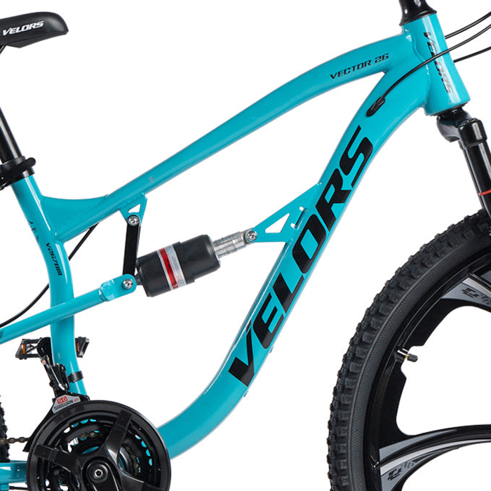 Bicicleta MTB-FS 26" VELORS Vector 2.6, cadru otel 17", jante magneziu, manete secventiale, frane disc, 21 viteze [11]