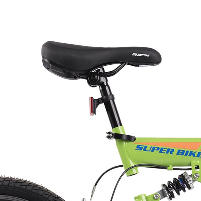 Bicicleta copii MTB-FS 20" RICH Alpin 2.0, cadru otel, manete RevoShift, frane V-Brake, 6 viteze, verde, varsta 7-10 ani [10]
