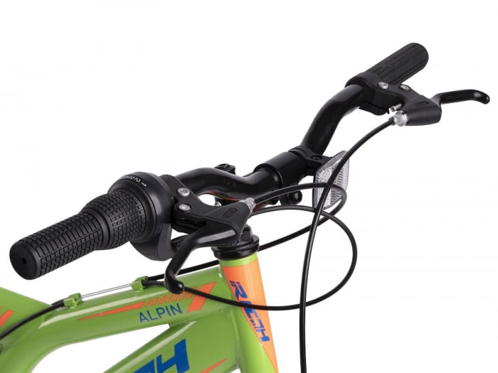 Bicicleta copii MTB-FS 20" RICH Alpin 2.0, cadru otel, manete RevoShift, frane V-Brake, 6 viteze, verde, varsta 7-10 ani [5]