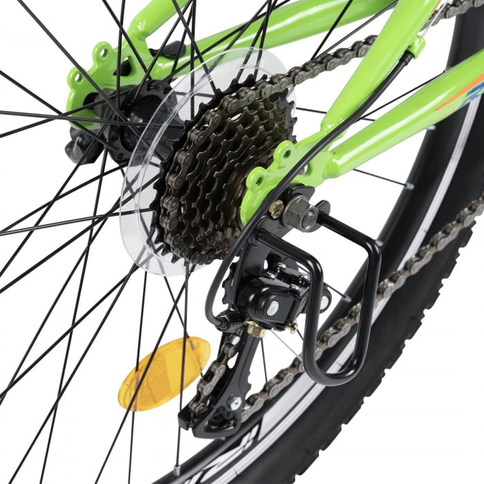 Bicicleta copii MTB-FS 20" RICH Alpin 2.0, cadru otel, manete RevoShift, frane V-Brake, 6 viteze, verde, varsta 7-10 ani [8]