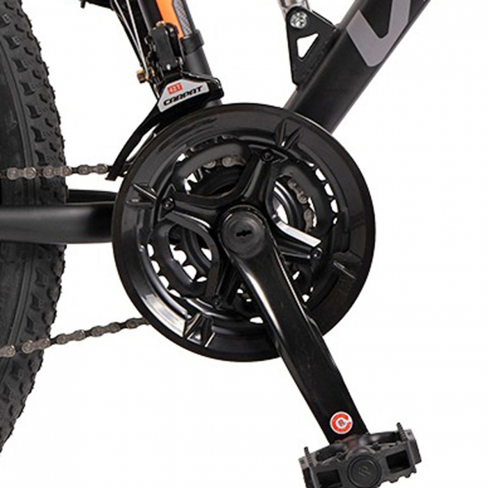 Bicicleta MTB-FS 27.5" VELORS Matador 2.7, cadru otel 17", manete secventiale, frane disc, 21 viteze, negru/gri [8]