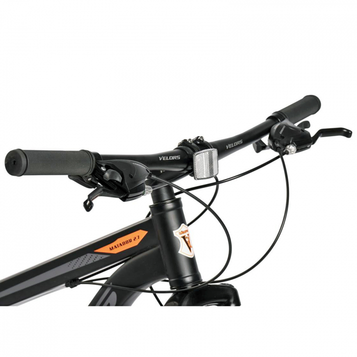 Bicicleta MTB-FS 27.5" VELORS Matador 2.7, cadru otel 17", manete secventiale, frane disc, 21 viteze, negru/gri [5]