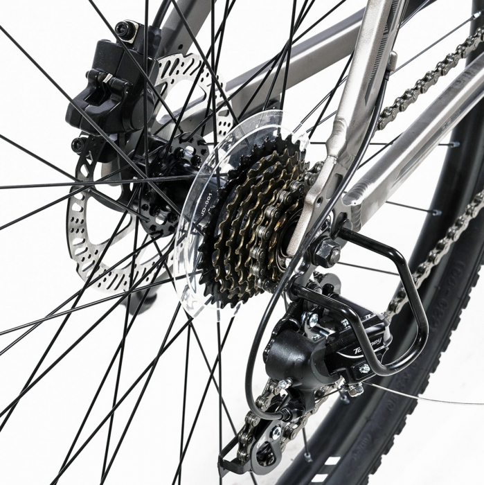 Bicicleta MTB-HT 29" X-FACT Atlas, cadru aluminiu 18", manete RevoShift, frane hidraulice, 21 viteze, negru/albastru [9]