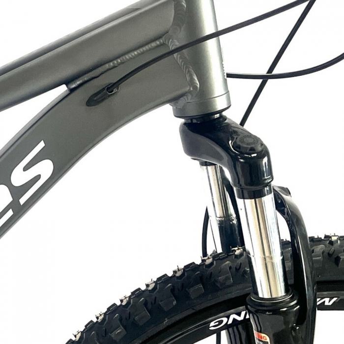 Bicicleta MTB-HT 24" BR Tornado ProMG, cadru aluminiu 13", jante magneziu, manete secventiale, frane disc, 21 viteze, negru [4]