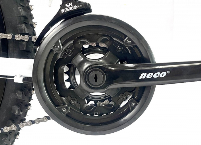 Bicicleta MTB-HT 24" BR Tornado ProMG, cadru aluminiu 13", jante magneziu, manete secventiale, frane disc, 21 viteze, negru [3]