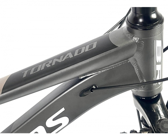 Bicicleta MTB-HT 24" BR Tornado ProMG, cadru aluminiu 13", jante magneziu, manete secventiale, frane disc, 21 viteze, negru [8]