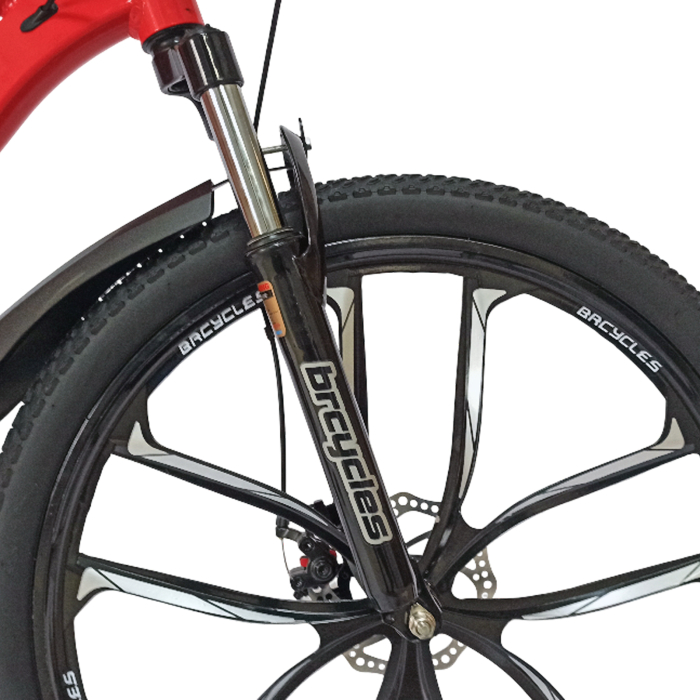 Bicicleta MTB-HT 24" BR Tornado ProMG, cadru aluminiu 13", jante magneziu, manete secventiale, frane disc, 21 viteze [4]