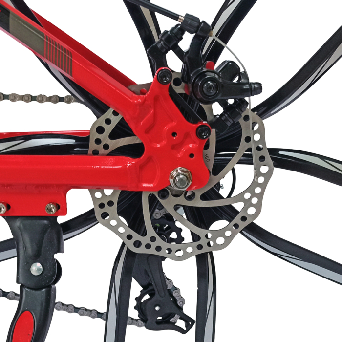 Bicicleta MTB-HT 24" BR Tornado ProMG, cadru aluminiu 13", jante magneziu, manete secventiale, frane disc, 21 viteze [6]