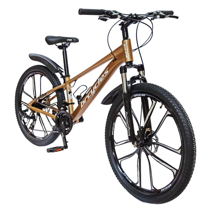 Bicicleta MTB-HT 24" BR Tornado ProMG, cadru aluminiu 13", jante magneziu, manete secventiale, frane disc, 21 viteze [2]
