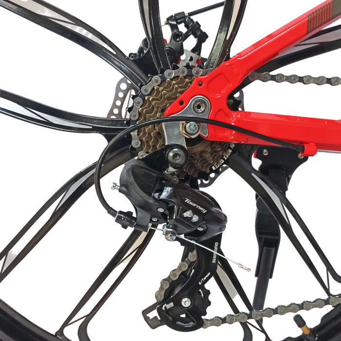 Bicicleta MTB-HT 24" BR Tornado ProMG, cadru aluminiu 13", jante magneziu, manete secventiale, frane disc, 21 viteze [11]