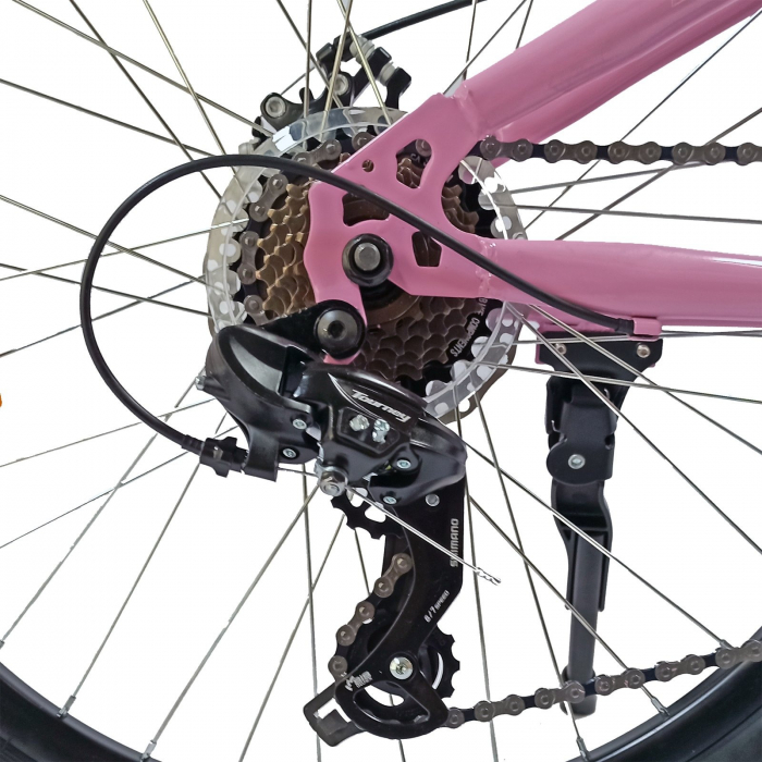 Bicicleta MTB-HT 24" BR Tsunami Pro2008, cadru otel 14", manete secventiale, frane disc, 21 viteze, violet [9]