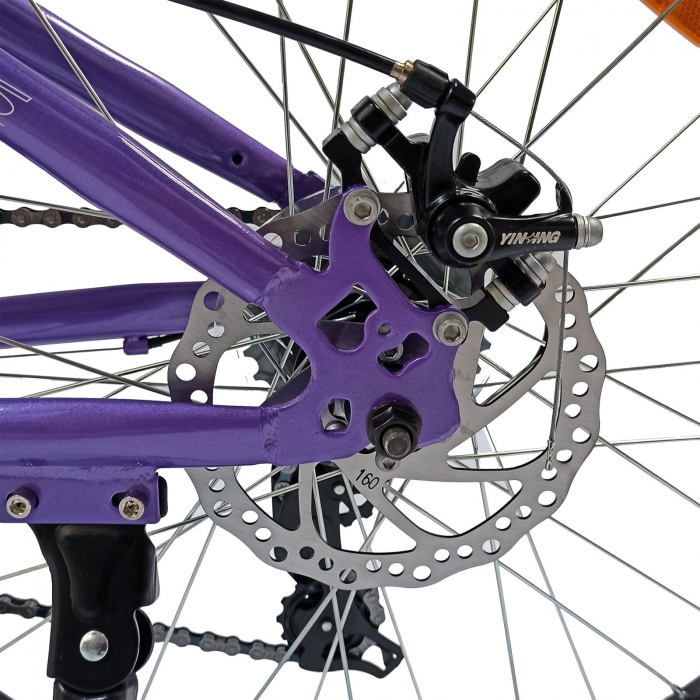 Bicicleta MTB-HT 24" BR Tsunami Pro2008, cadru otel 14", manete secventiale, frane disc, 21 viteze, violet [6]