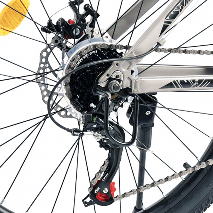 Bicicleta MTB-HT 24" CARPAT Montana, cadru aluminiu 14.5", manete RevoShift, frane disc, 21 viteze [8]