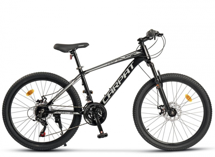 Bicicleta MTB-HT 24" CARPAT Montana, cadru aluminiu 14.5", manete RevoShift, frane disc, 21 viteze [2]