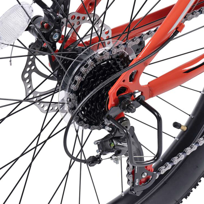 Bicicleta MTB-HT 24" CARPAT Ride S24109, cadru otel 14", manete RevoShift, frane disc, 7 viteze [8]