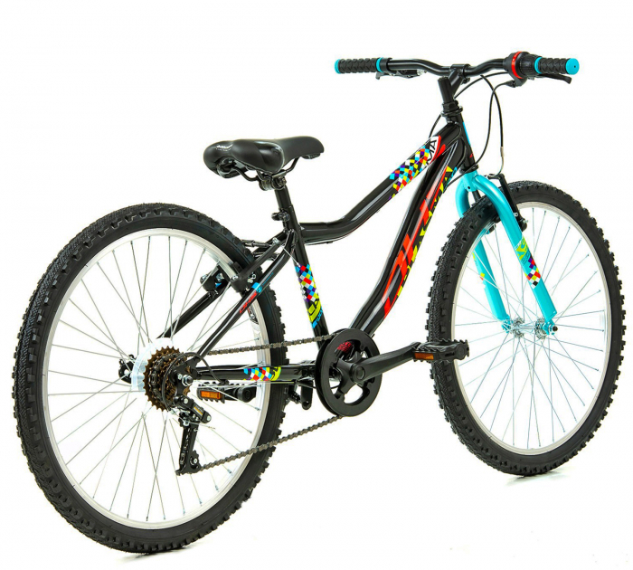 Bicicleta MTB-HT 24" DHS Plasma 240, cadru otel 13", manete revoshift,  frane V-Brake, 6 viteze [3]