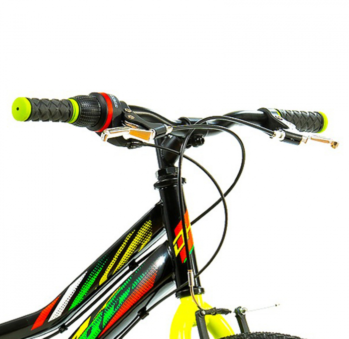 Bicicleta MTB-HT 24" DHS Turbo 240, cadru otel 13", manete revoshift, frane V-Brake, 6 viteze [5]