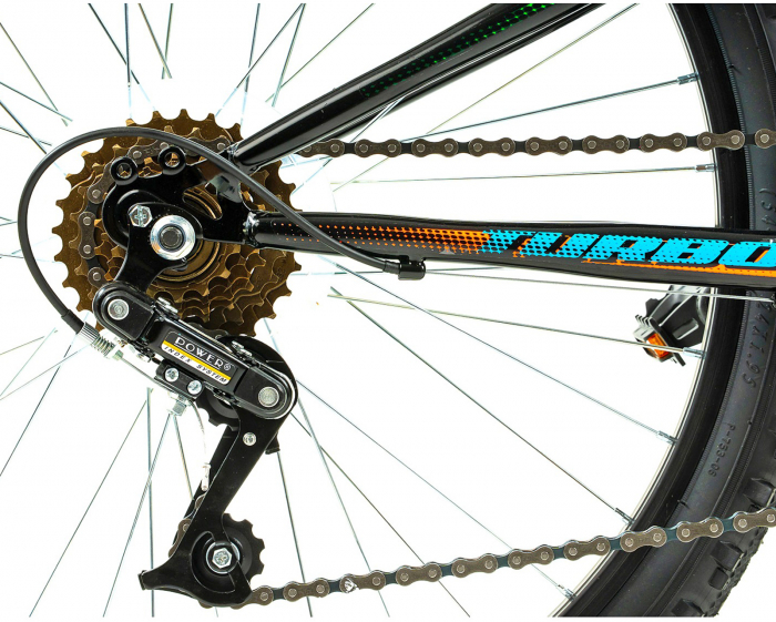 Bicicleta MTB-HT 24" DHS Turbo 240, cadru otel 13", manete revoshift, frane V-Brake, 6 viteze [7]