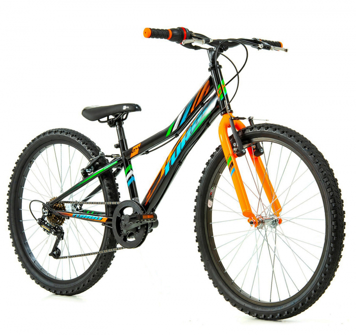 Bicicleta MTB-HT 24" DHS Turbo 240, cadru otel 13", manete revoshift, frane V-Brake, 6 viteze [2]
