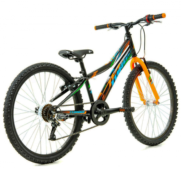 Bicicleta MTB-HT 24" DHS Turbo 240, cadru otel 13", manete revoshift, frane V-Brake, 6 viteze [3]