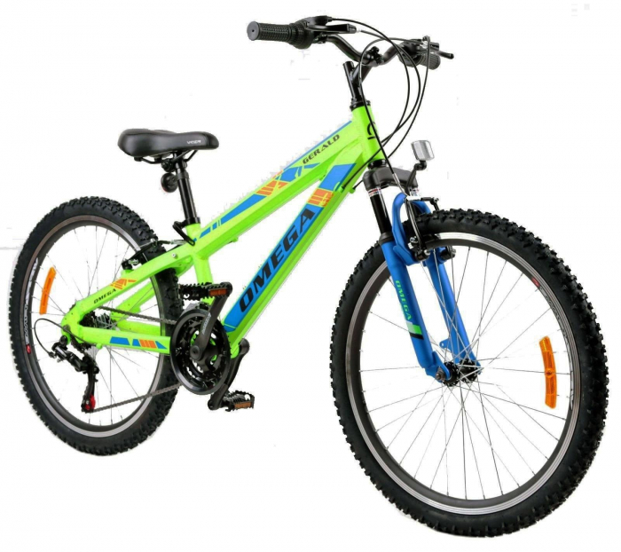 Bicicleta MTB-HT 24" OMEGA Gerald, cadru aluminiu 16", frane V-Brake, 18 viteze [2]