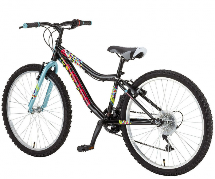 Bicicleta MTB-HT 24" POLAR Booster Plasma 240, cadru otel 9.5", frane V-Brake, 6 viteze, negru/albastru [3]