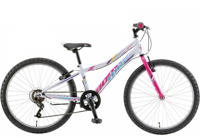 Bicicleta MTB-HT 24" POLAR Booster Turbo 240, cadru otel 11.5", frane V-Brake, 6 viteze, negru/verde [2]