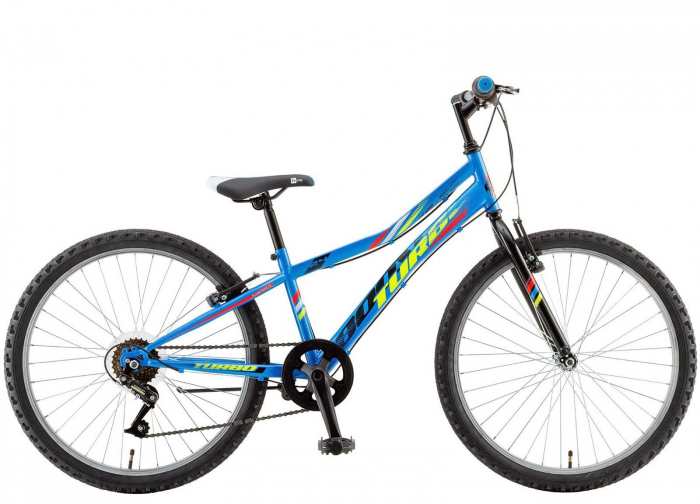 Bicicleta MTB-HT 24" POLAR Booster Turbo 240, cadru otel 11.5", frane V-Brake, 6 viteze, negru/verde [2]