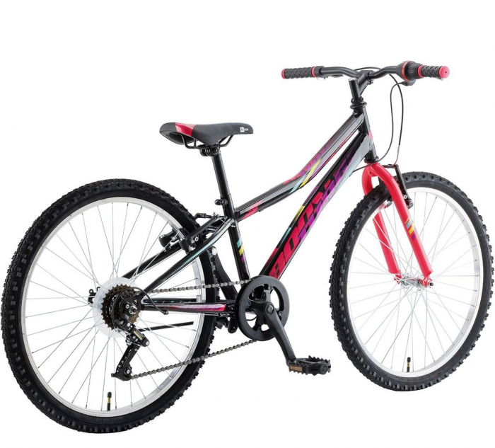 Bicicleta MTB-HT 24" POLAR Booster Turbo 240, cadru otel 11.5", frane V-Brake, 6 viteze, negru/verde [3]