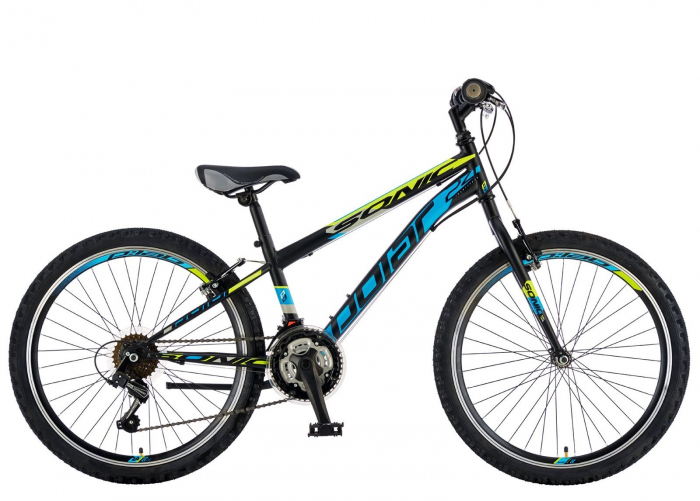 Bicicleta MTB-HT 24" POLAR Sonic, cadru otel 12.5", manete RevoShift, frane V-Brake, 18 viteze, portocaliu [1]
