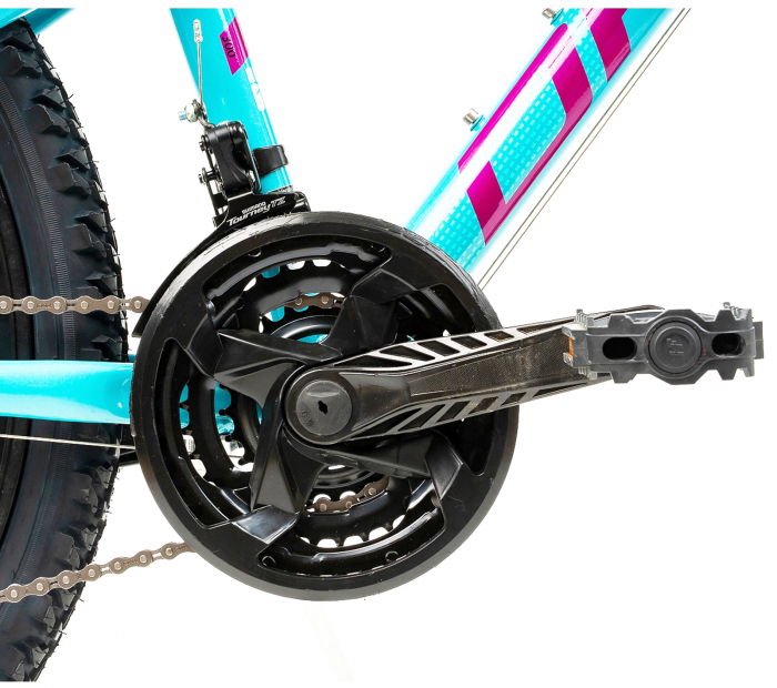 Bicicleta MTB-HT 24" TERRANA 2423, cadru aluminiu 12", manete revoshift, frane disc, 18 viteze [6]