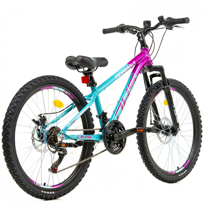 Bicicleta MTB-HT 24" TERRANA 2423, cadru aluminiu 12", manete revoshift, frane disc, 18 viteze [3]