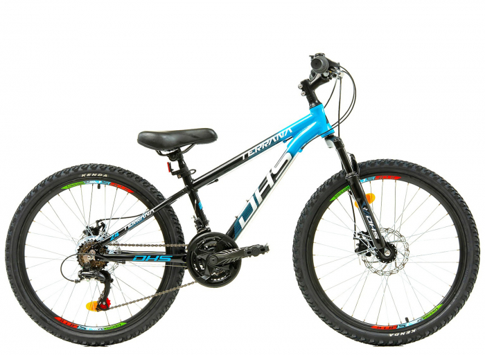 Bicicleta MTB-HT 24" TERRANA 2423, cadru aluminiu 12", manete revoshift, frane disc, 18 viteze [2]