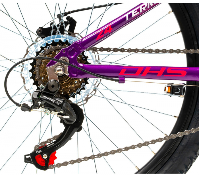 Bicicleta MTB-HT 24" TERRANA 2423, cadru aluminiu 12", manete revoshift, frane disc, 18 viteze [7]