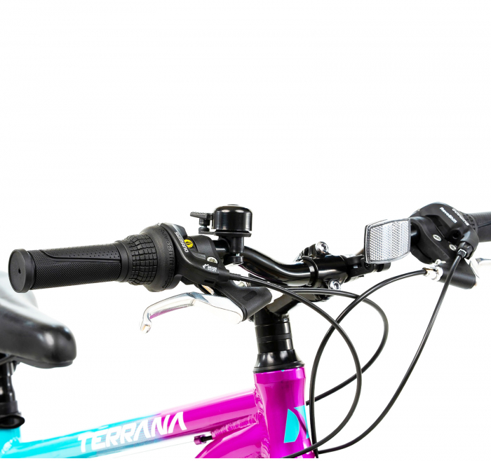 Bicicleta MTB-HT 24" TERRANA 2423, cadru aluminiu 12", manete revoshift, frane disc, 18 viteze [5]