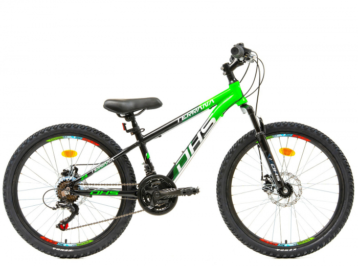 Bicicleta MTB-HT 24" TERRANA 2423, cadru aluminiu 12", manete revoshift, frane disc, 18 viteze [2]