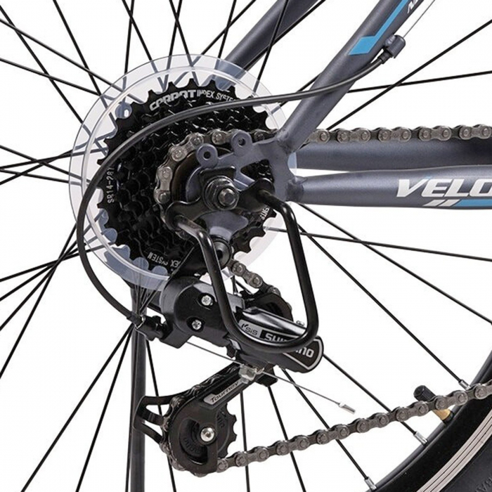 Bicicleta MTB-HT 24" VELORS Neptune, cadru otel 17", manete RevoShift, frane V-Brake, 21 viteze [6]