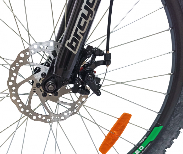 Bicicleta MTB-HT 24" BR Tornado, cadru aluminiu 13", manete secventiale, frane disc, 21 viteze, alb/rosu lucios [6]