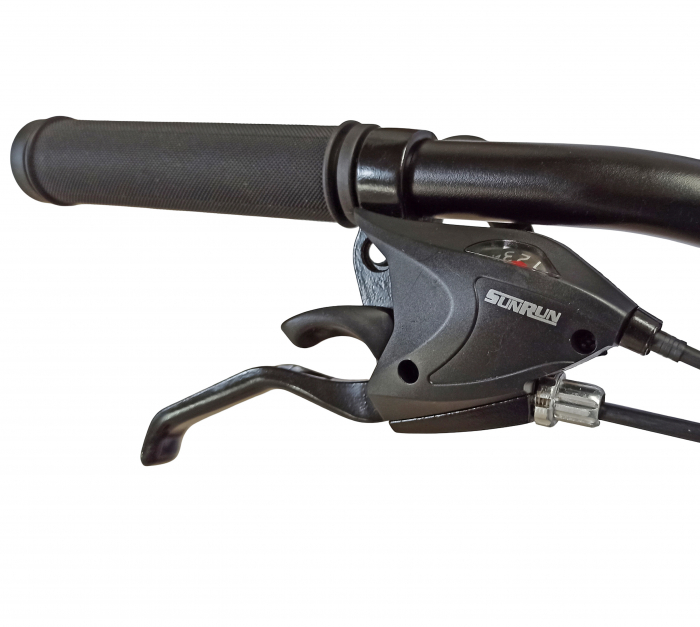 Bicicleta MTB-HT 24" BR Tornado, cadru aluminiu 13", manete secventiale, frane disc, 21 viteze, galben fluo mat [9]