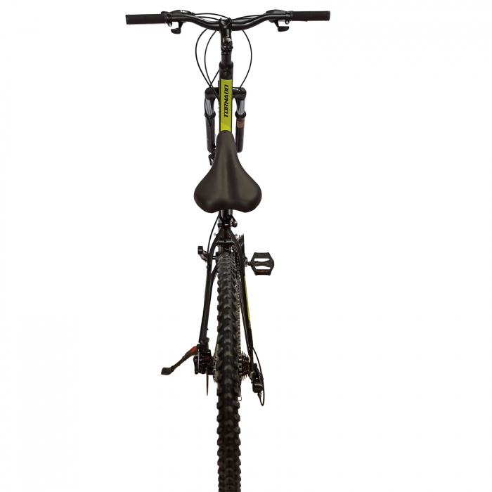 Bicicleta MTB-HT 24" BR Tornado, cadru aluminiu 13", manete secventiale, frane disc, 21 viteze, negru/galben mat [4]