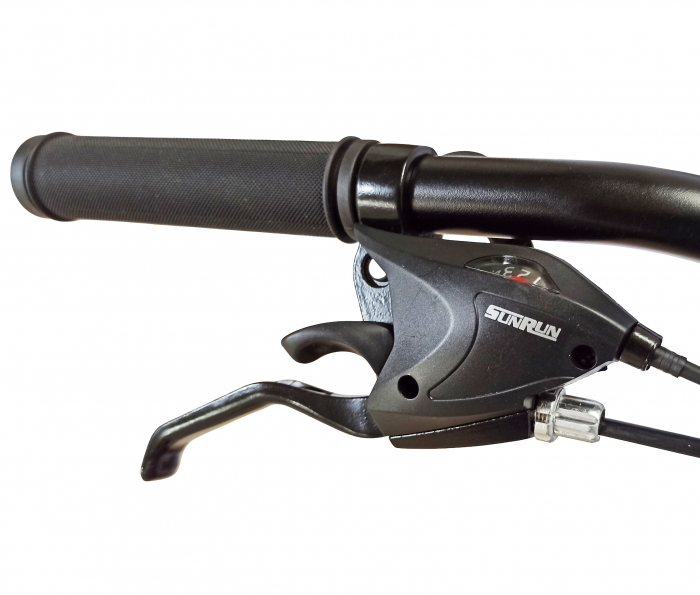 Bicicleta MTB-HT 24" BR Tornado, cadru aluminiu 13", manete secventiale, frane disc, 21 viteze, roz/violet lucios [9]