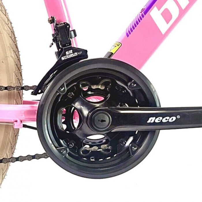 Bicicleta MTB-HT 26" BR Tornado ProMG, cadru aluminiu 13.5", jante magneziu, manete secventiale, frane disc, 21 viteze [5]