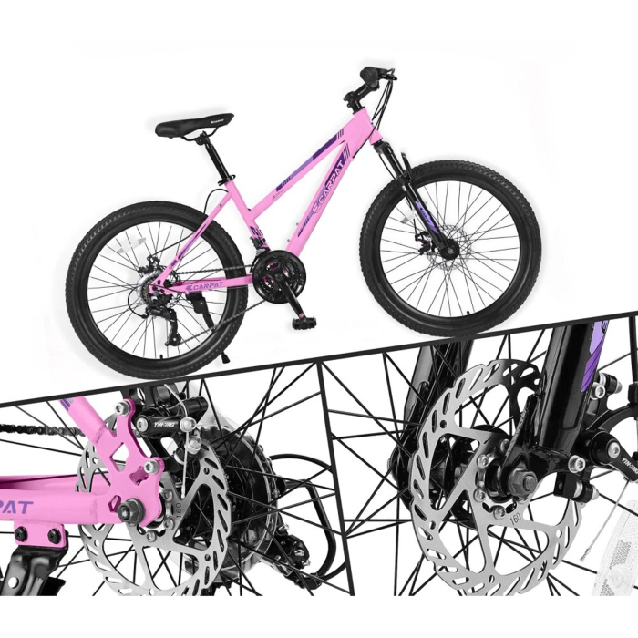 ﻿﻿Bicicleta MTB-HT 26" Carpat One, cadru otel 17", manete RevoShift, frane disc, 21 viteze [5]