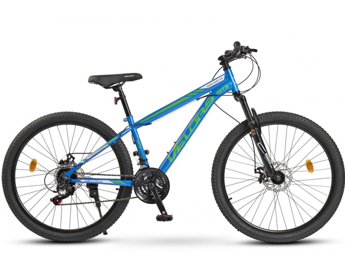 Bicicleta MTB-HT 26" VELORS Challenge 2.6, cadru otel 17", manete secventiale, frane disc, 21 viteze, albastru/verde [2]