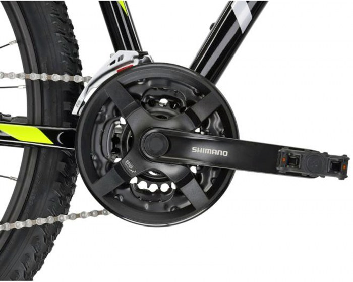 Bicicleta MTB-HT 29" KROSS Hexagon 5.0, cadru aluminiu 19", manete secventiale, frane hidraulice, 24 viteze, negru/galben [8]