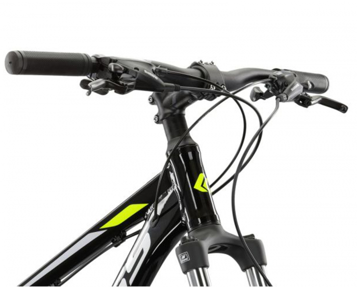 Bicicleta MTB-HT 29" KROSS Hexagon 5.0, cadru aluminiu 17", manete secventiale, frane hidraulice, 24 viteze, negru/galben [7]