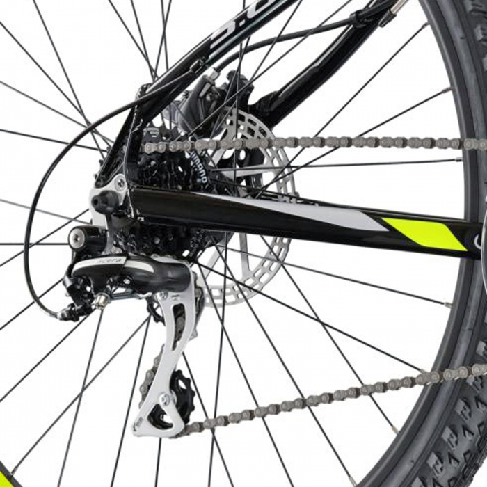 Bicicleta MTB-HT 29" KROSS Hexagon 5.0, cadru aluminiu 19", manete secventiale, frane hidraulice, 24 viteze, negru/galben [10]