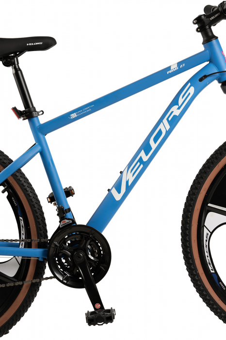 Bicicleta MTB-HT 27.5" VELORS Prime 2.7, cadru otel 18", jante magneziu, frane disc, manete secventiale, 21 viteze, albastru/alb [11]