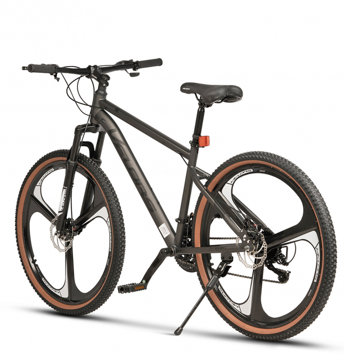 Bicicleta MTB-HT 27.5" VELORS Prime 2.7, cadru otel 18", jante magneziu, frane disc, manete secventiale, 21 viteze, gri/negru [3]