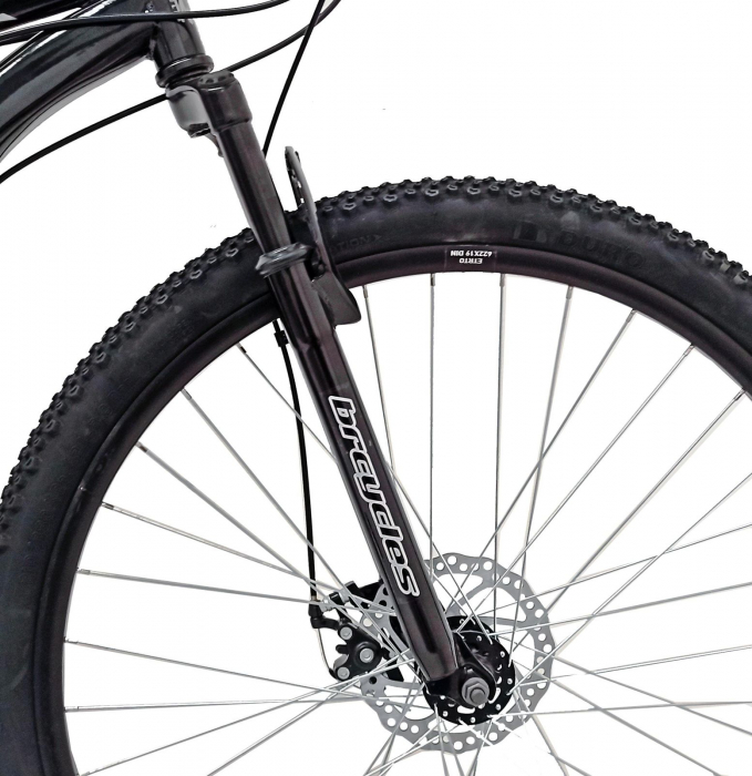 Bicicleta MTB-HT 29" BR Arizona One, cadru otel 19", frane disc, manete secventiale, 21 viteze, negru/verde [2]